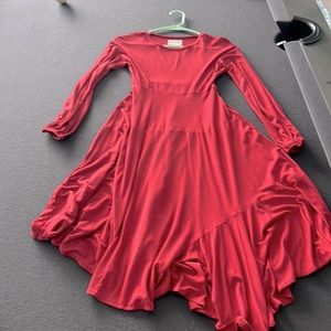 Red long sleeve dress girls - worn once